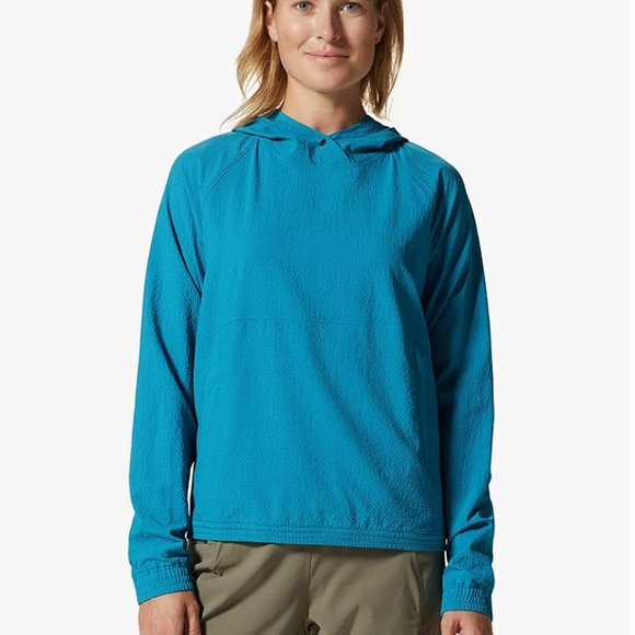 Mountain Hardwear Women's Sunshadow Long Sleeve Hoody Blue - Picture 5 of 6